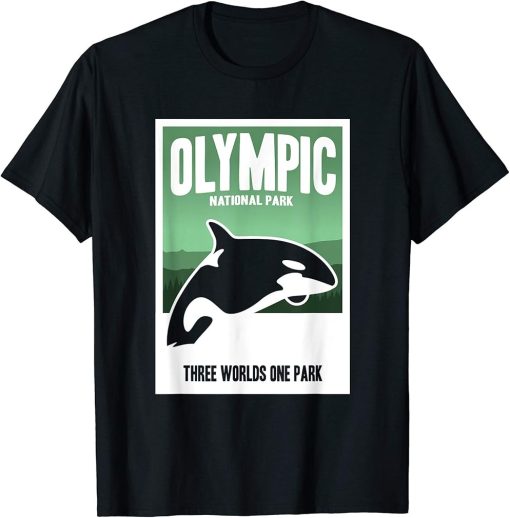 Funny Retro Olympic National Park Orcas Islands T-Shirt Gift