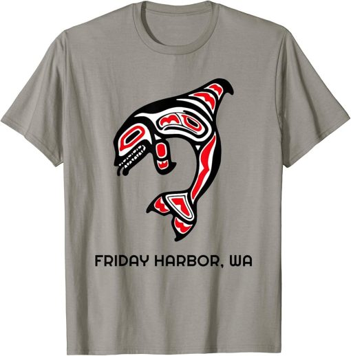 Harbor Friday Washington Native American Orca Killer Whales T-Shirt