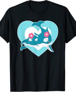 Love Orcas - Cute Orca and Orca Calf Heart T-Shirt